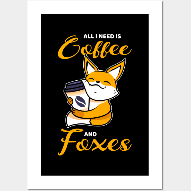 Coffee And Foxes Wall Art by ninarts